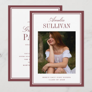 Classic Elegance Graduation Photo Announcement