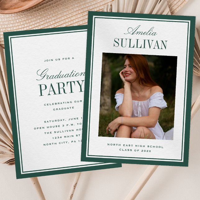 Classic Elegance Graduation Photo Announcement (Creator Uploaded)