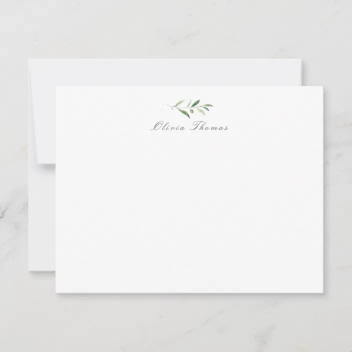 Contemporary Elegant Monogram Personalized Stationery Note Cards with Envelopes