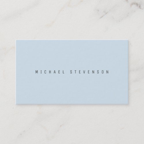 Classic elegance in modern look sky blue business card