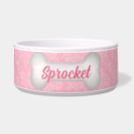 Classic Elegance In Pink For Pets Bowl at Zazzle