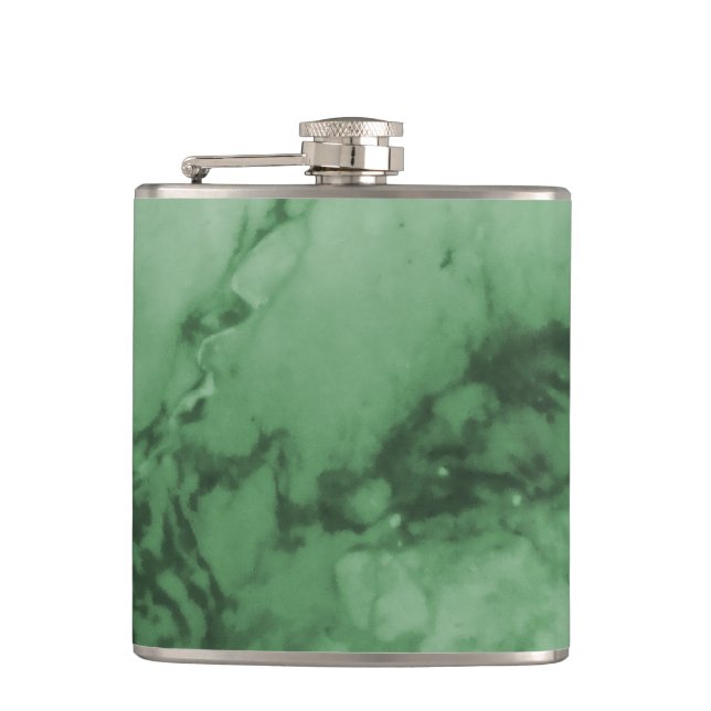 Classic Elegance Luxury | Green Marble Stone Flask (Front)