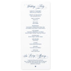 Classic Elegance Navy Blue Script Wedding Ceremony Program | Zazzle