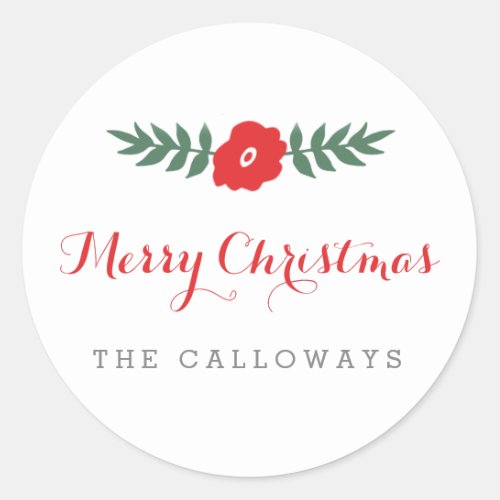 Classic Elegance Personalized Christmas Stickers