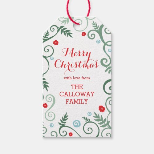 Classic Elegance Personalized Holiday Gift Tags