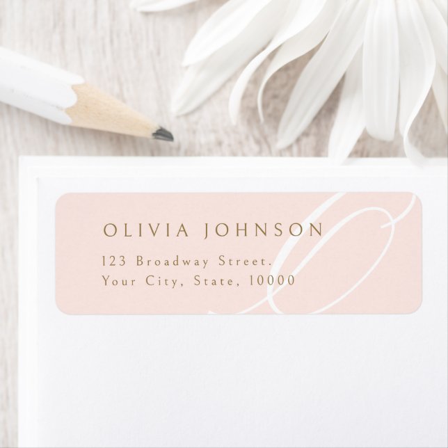 Classic Elegance Script Monogram Return Address Label (Insitu)