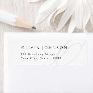 Classic Elegance Script Monogram Return Address Label