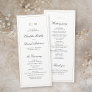 Classic Elegance Script Monogram Wedding Program