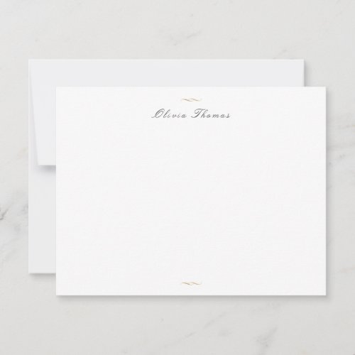 Classic Elegance Script Personalized Stationery Note Card