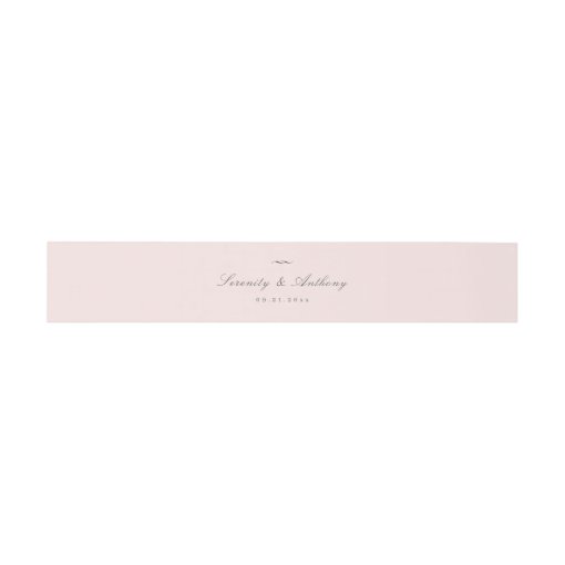 Classic Elegance Script Simple Wedding Invitation Belly Band | Zazzle