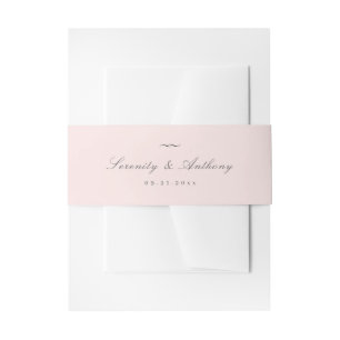 Classic Elegance Script Simple Wedding Invitation Belly Band