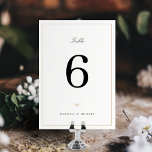 Classic Elegance Script Simple Wedding Table Number<br><div class="desc">This elegant wedding table card features classic script with gold color frame,  simple and stylish,  great for classic wedding,  vintage wedding,  formal wedding,  and other celebrate events. 
See all the matching pieces in collection</div>