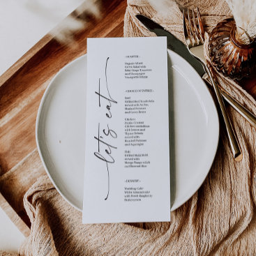 Classic Elegance Wedding Bridal Shower Menu