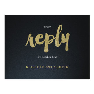 Classic Elegance - Wedding RSVP Postcard