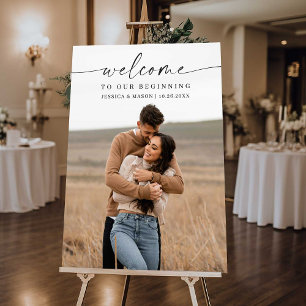 Classic Elegance Wedding Welcome Photo Foam Board