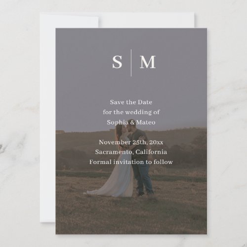 Classic Elegant 6 Photo Wedding Save The Date