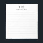 Classic Elegant Ampersand Couple Initial Notepad<br><div class="desc">Classic Elegant Ampersand Couple Initial Notepad</div>