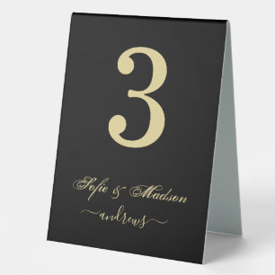Classic Elegant Antique Gold Wedding Table Number Table Tent