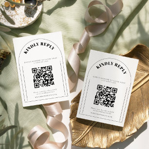 Classic Elegant Arch Wedding RSVP Card