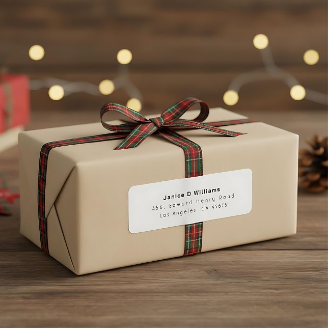 Classic elegant black and white chic return addres label (Creator Uploaded)