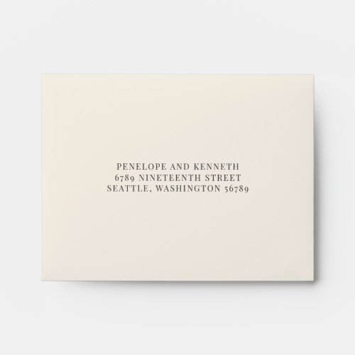 Classic Elegant Black and White RSVP Address Envelope