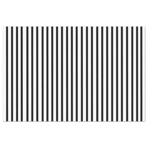 Classic Elegant Black and White Stripes  Tissue Paper