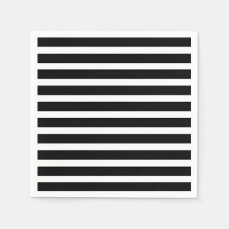 Classic elegant Black and White strips Napkins