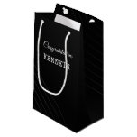 Classic Elegant Black Graduation Party Small Gift Bag