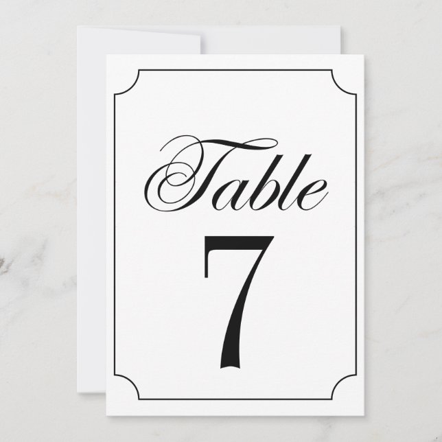 Classic Elegant Black White Ticket Frame Wedding Invitation (Front)