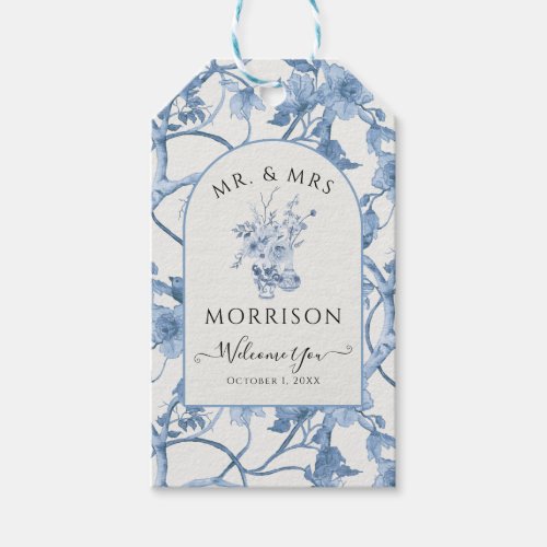 Classic Elegant Blue and White Chinoiserie Wedding Gift Tags