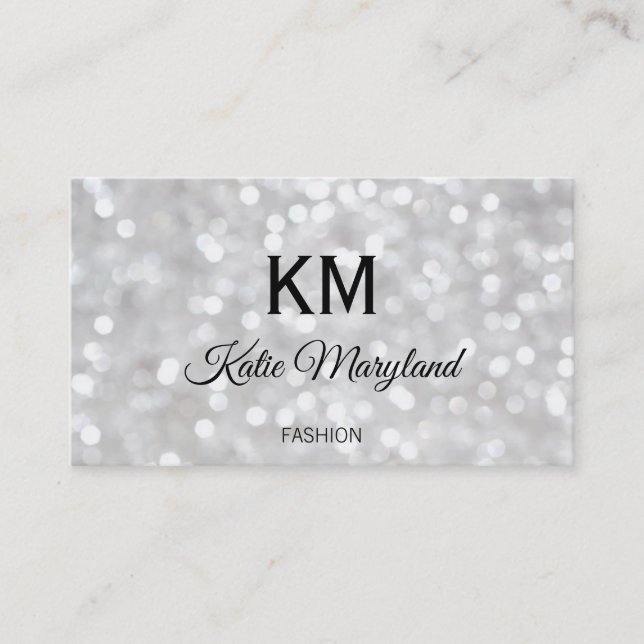 Classic Elegant Bokeh Glitter Glamour Business Card (Front)