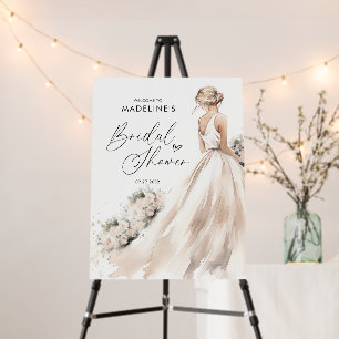 Classic Elegant Bride to be Gown Bridal Shower Foam Board