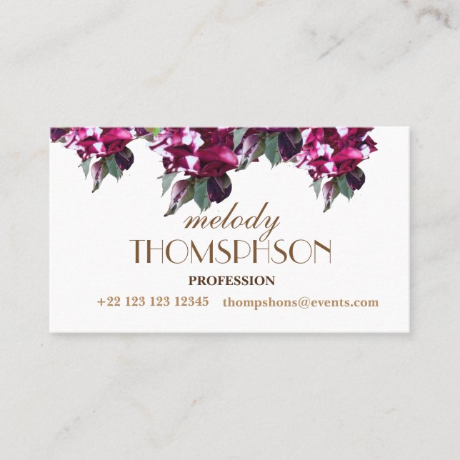 Classic, Elegant Business Cards (Front)