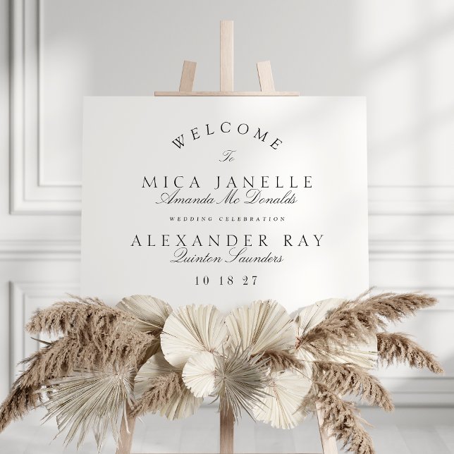 Classic Elegant Calligraphy Black & White Wedding Poster (Creator Uploaded)