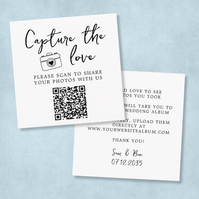Classic Elegant Capture The Love QR Code Enclosure Card (Classic Elegant Capture The Love QR Code Enclosure Card
)
