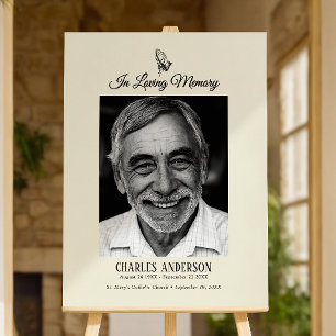 Classic Elegant Catholic Rosary Funeral/Memorial Foam Board