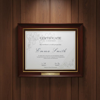 Classic Elegant Certificate Of Achievement Templat