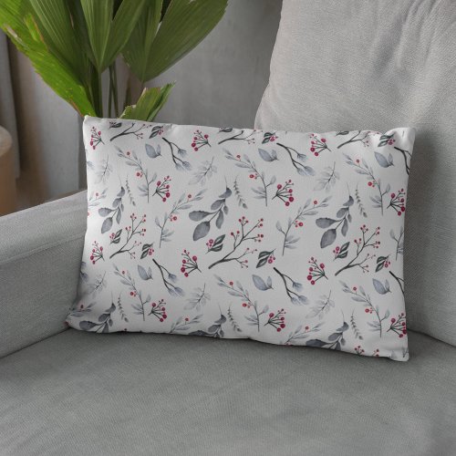 Classic Elegant Christmas Leaves and Berries Pillow Case