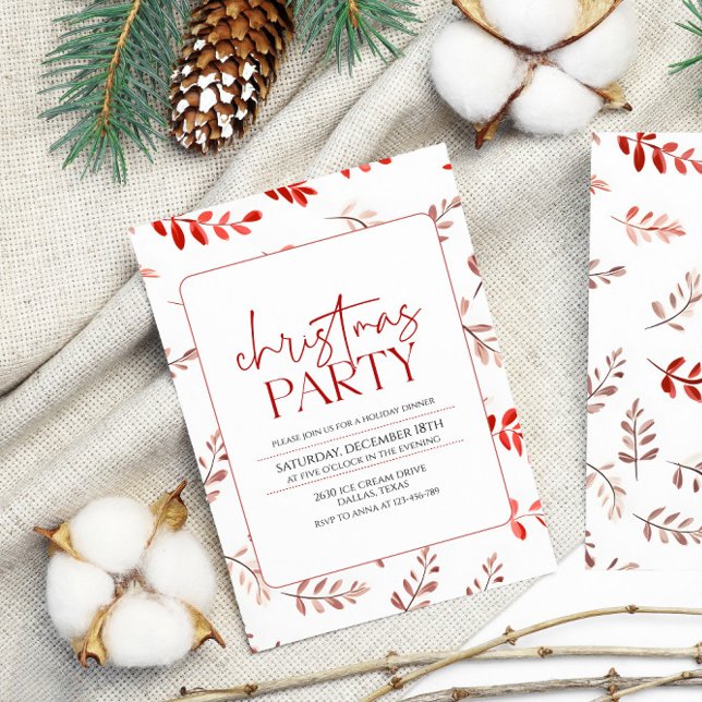 Classic Elegant Christmas Party Invitation (Creator Uploaded)