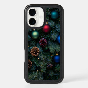 Classic Elegant Christmas Tree Ornaments iPhone 16 Case