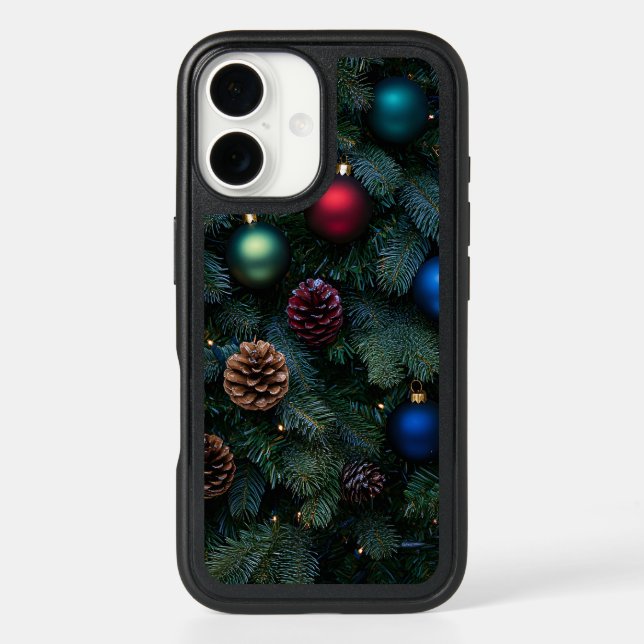 Classic Elegant Christmas Tree Ornaments Otterbox iPhone Case (Back)