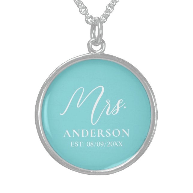 classic elegant custom chic turquoise Necklace (Front)