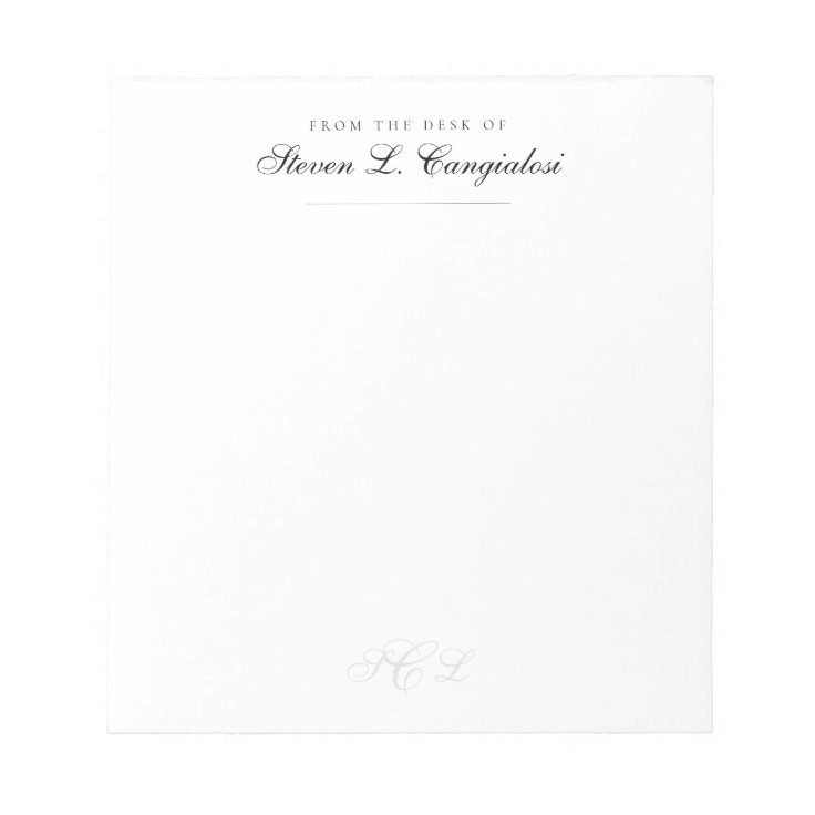 Classic Elegant Custom Letterhead Notepad Zazzle