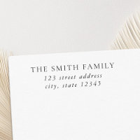 Classic Elegant Family Name Return Address