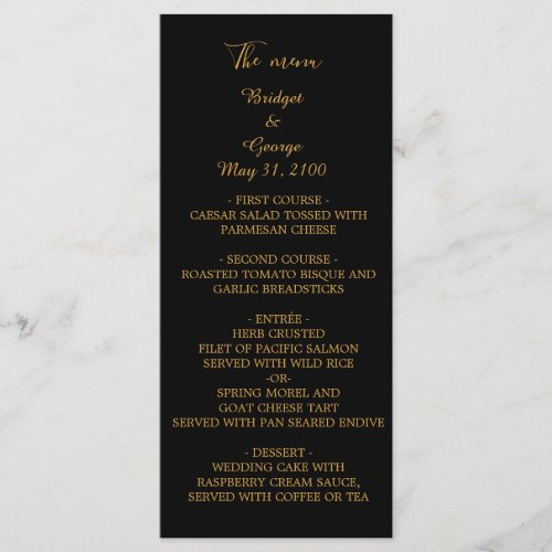 classic elegant filigree menu  program wedding