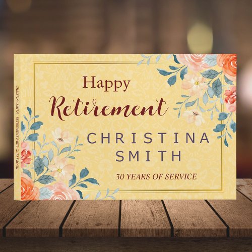 Classic Elegant Floral Watercolor Retirement Party