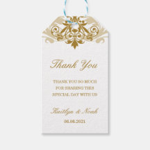 Classic & Elegant Gold Ironwork Wedding Thank You