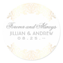 Classic Elegant Gold Monogram Favor Classic
