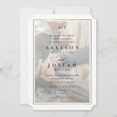 Classic Elegant Gold Photo Wedding Invitation (Front)