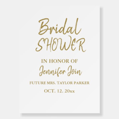 Classic Elegant gold Wedding Bridal Shower Foam Foam Board